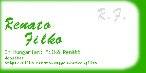 renato filko business card