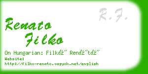 renato filko business card